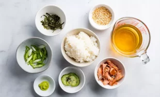 ингредиенты для отядзуке с семгой