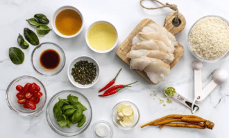 ингредиенты для трески с рисом