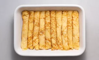 выкладываем блины в ряд