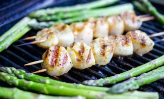 жарка гребешков на гриле