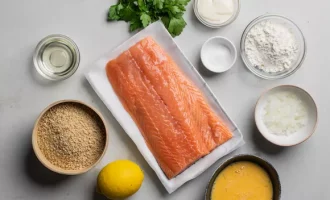 ингредиенты для котлет из семги