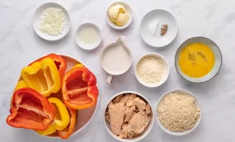 ингредиенты для перцев с семгой