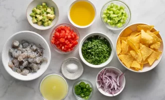 ингредиенты для севиче из креветок