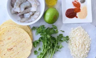 ингредиенты для тако с креветками