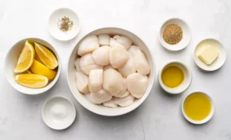 ингредиенты для приготовления жареных гребешков