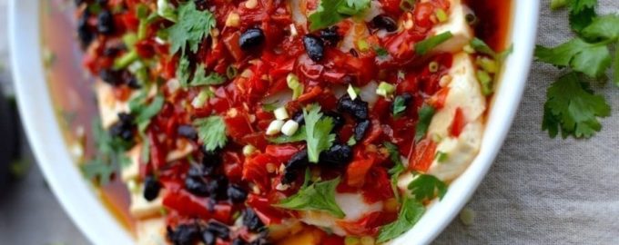 готовая камбала на пару с тофу