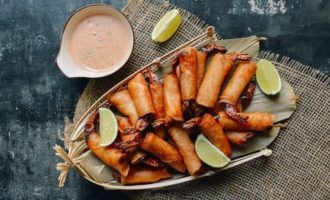 готовые кокосовые креветки