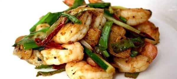 готовые креветки с имбирем