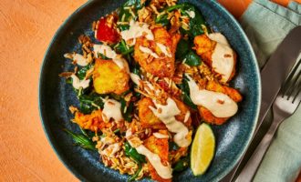 готовый пангасиус с рисом