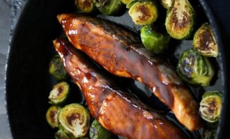 готовим семгу с брокколи в духовке