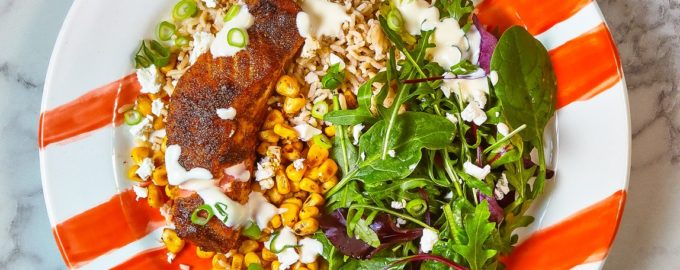 готовая горбуша с кукурузой