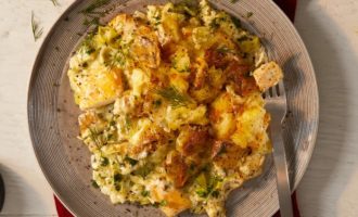 готовый пирог с пангасиусом