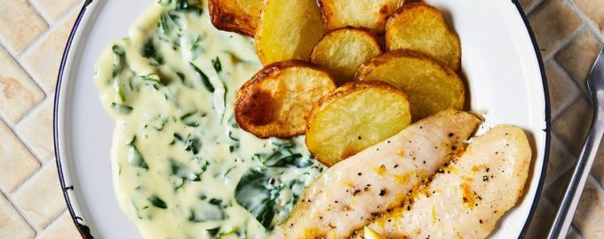 готовая тилапия с картошкой в духовке