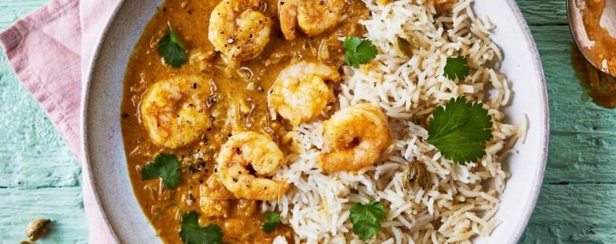 готовое блюдо корма с креветками