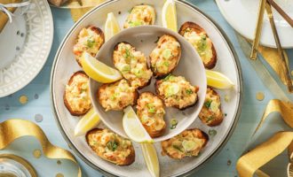 брускетты с креветками