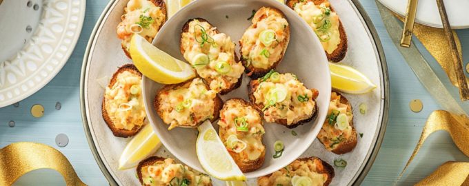 брускетты с креветками